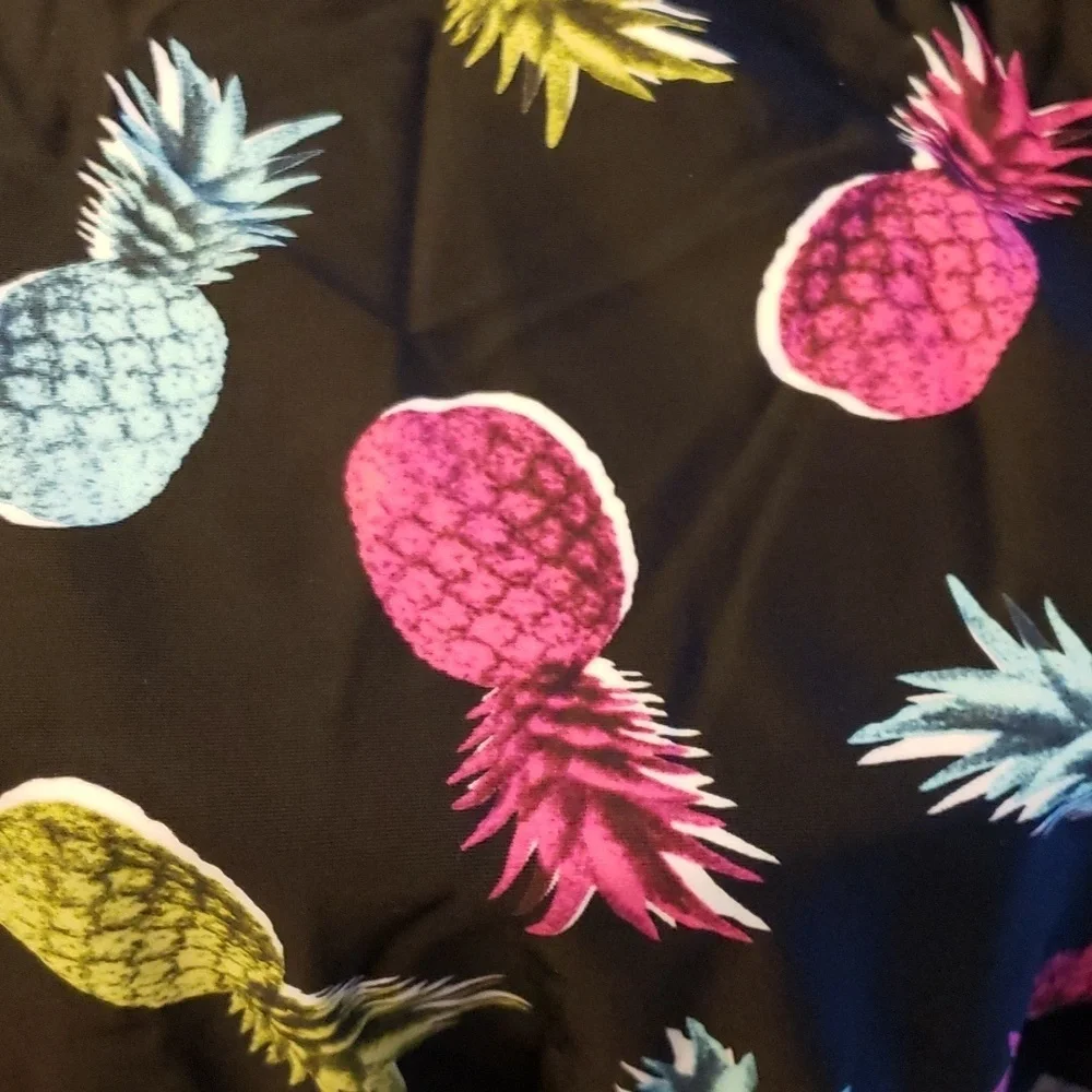 Kanu Surf  Daisy Beach Sport 1-Piece Swimsuit in Aloha Pineapple Print Size 14